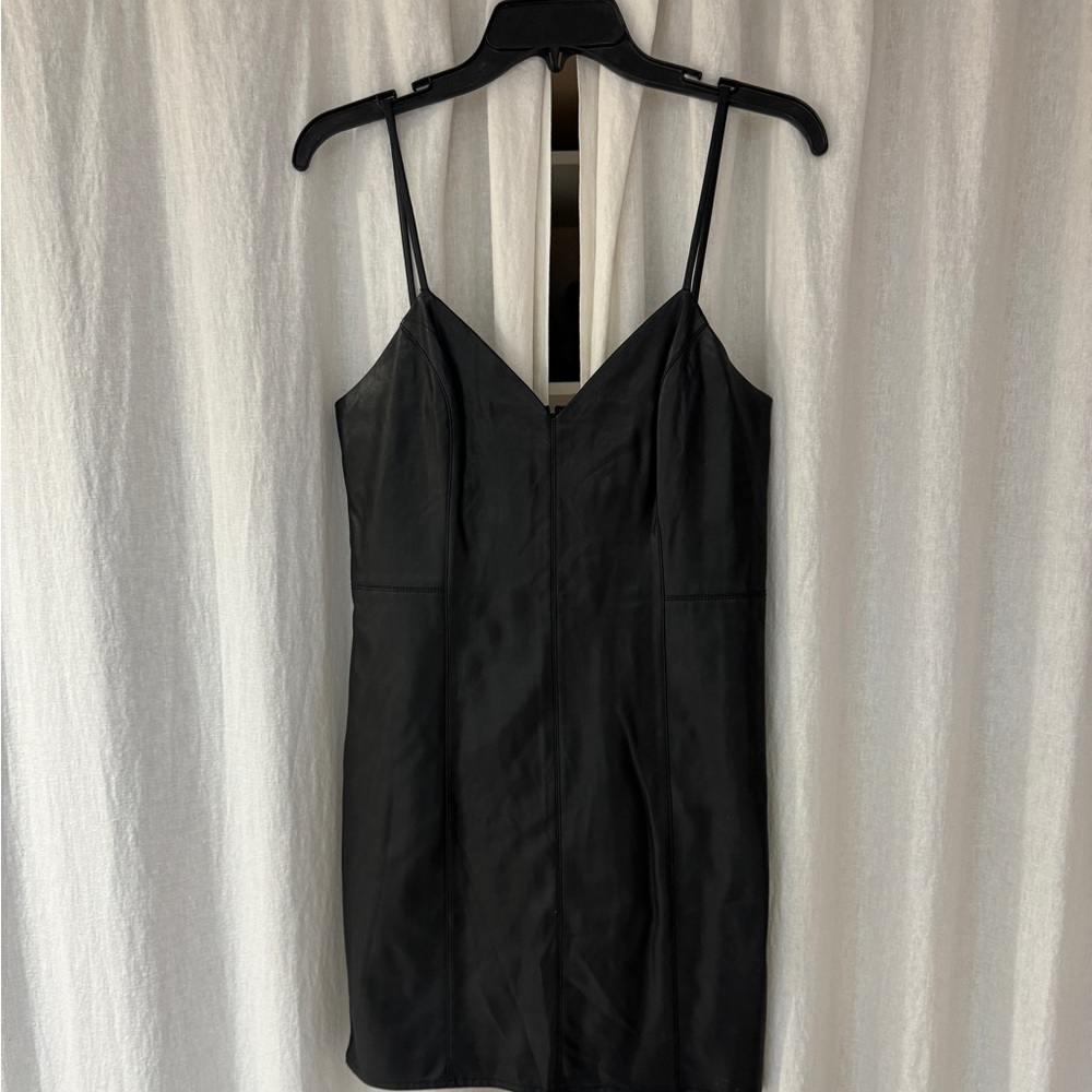 “Leather” mini dress